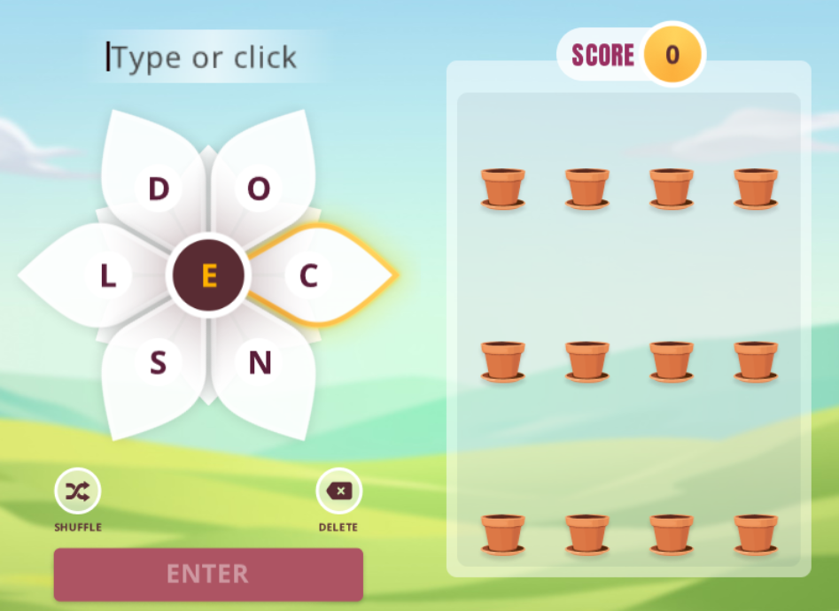 Play Blossom Word Game