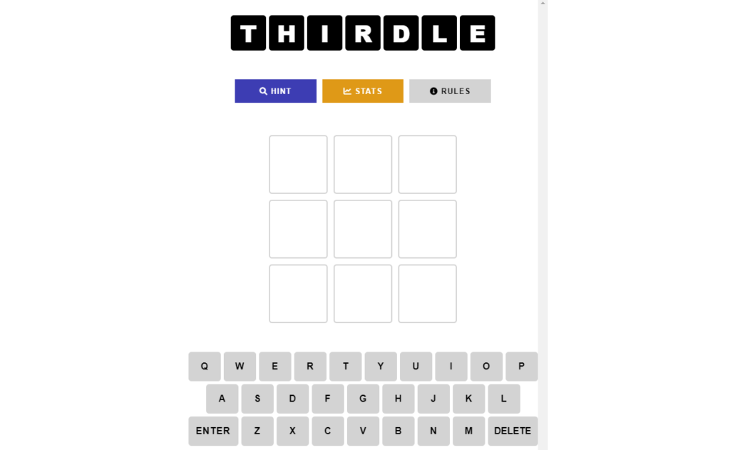 Play Thirdle Online