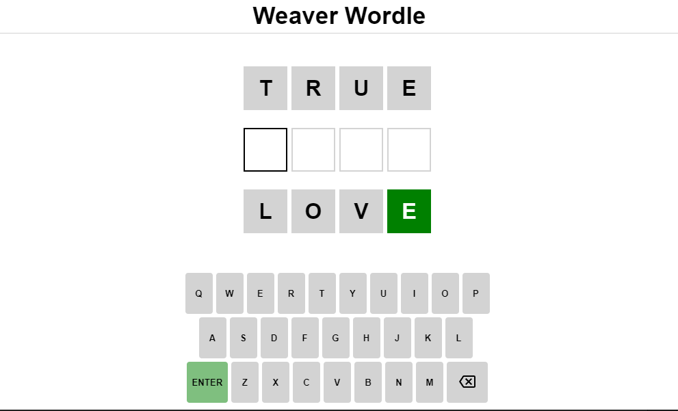 Play Weaver Wordle Online