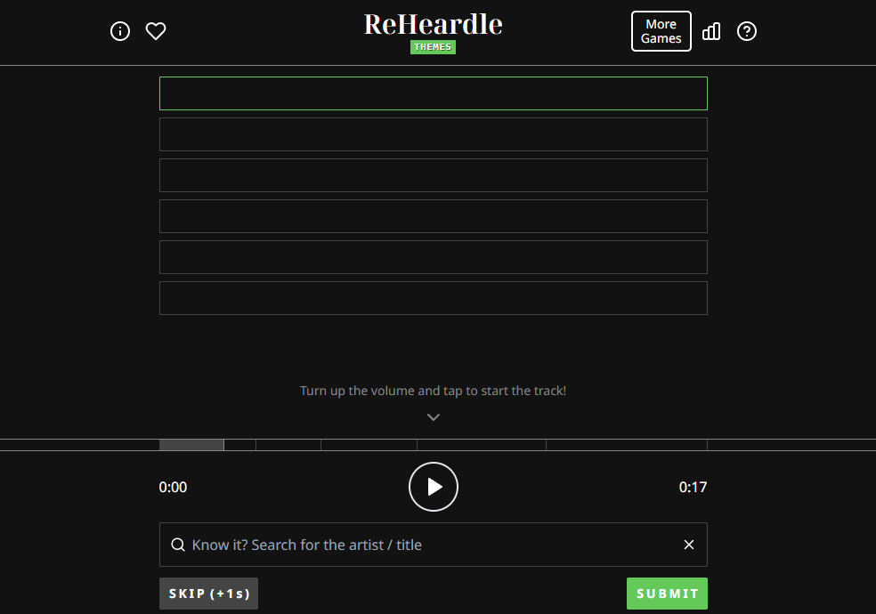 Play ReHeardle Online