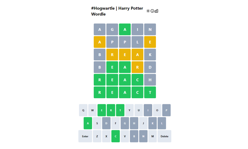 Play Hogwartle Online